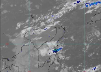 Este miércoles se pronostican chubascos en la Península de Yucatán