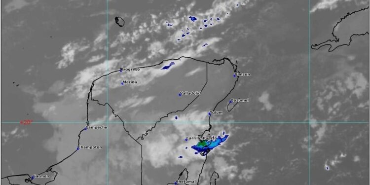 Este miércoles se pronostican chubascos en la Península de Yucatán