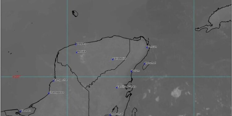 Este viernes el frente frío número 30 se mueve hacia la Península de Yucatán