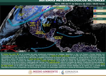 Jueves con cielo medio nublado y lluvias aisladas en la Península de Yucatán
