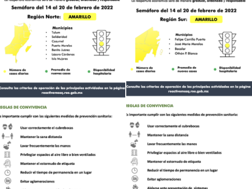 Se mantendrá Quintana Roo una semana más en semáforo amarillo