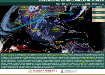 Este lunes se esperan chubascos en la Península de Yucatán