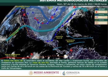 Este viernes se esperan chubascos en Quintana Roo