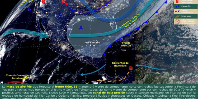 Este sábado se esperan chubascos en Quintana Roo