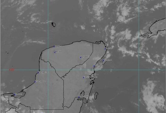 Viernes caluroso con intervalos de chubascos en la Península de Yucatán