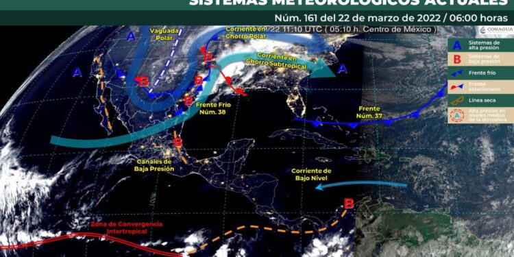Hoy se prevén lluvias y chubascos en la Península de Yucatán