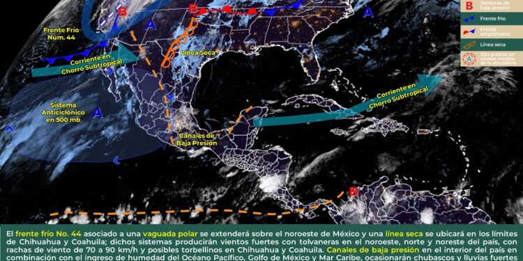 Este viernes se prevén chubascos y lluvias con descargas eléctricas en la Península de Yucatán