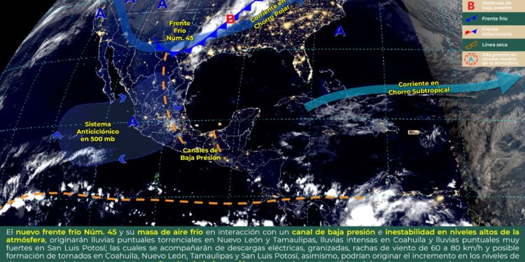 Inicio de semana con chubascos y descargas eléctricas en la Península de Yucatán