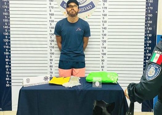 Detienen en Playa del Carmen a extranjero con droga