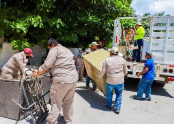 Programa de descacharrización llega a la colonia Electricistas de Isla Mujeres