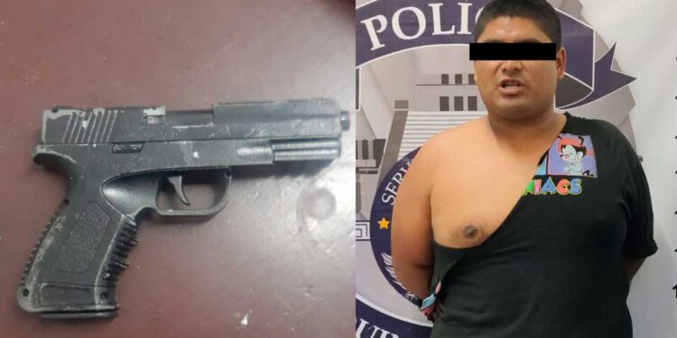 Marino detenido en Isla Mujeres portaba arma de plástico