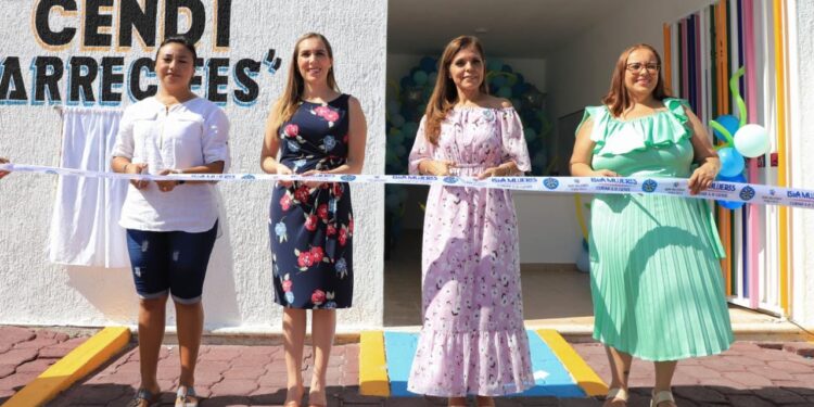 Atenea Gómez reinaugura el CENDI “Arrecife”, para beneficio de las mujeres trabajadoras de Isla Mujeres