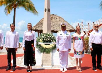 La Secretaría de Marina a través de la Armada de México conmemora el CIX Aniversario de la Gesta Heroica del 21 de abril de 1914, en Isla Mujeres, Quintana Roo