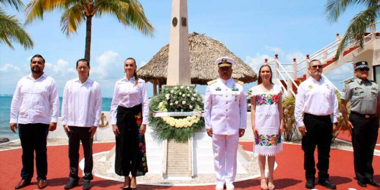 La Secretaría de Marina a través de la Armada de México conmemora el CIX Aniversario de la Gesta Heroica del 21 de abril de 1914, en Isla Mujeres, Quintana Roo