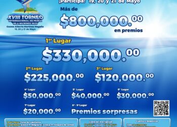 Continúan las inscripciones al Gran Torneo de Pesca «Cosme Alberto Martínez Magaña»