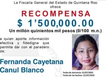 FGE aumenta la recompensa para dar con el paradero de Fernanda Cayetana