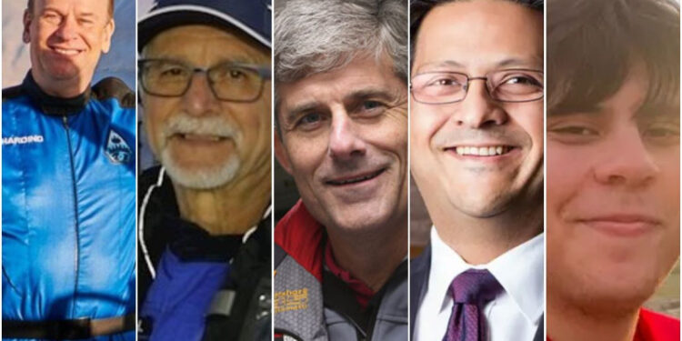 Ellos son los pasajeros que se encuentran en el submarino Titán