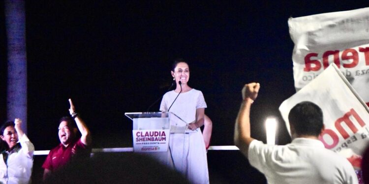 Se pronuncia Sheinbaum en contra de la privatización del agua, en Cancún