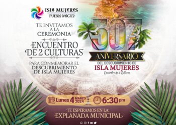Celebran hoy el 507 Aniversario del Descubrimiento de Isla Mujeres