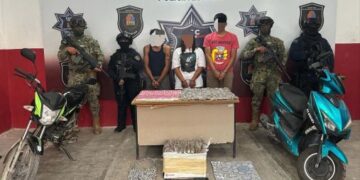 Detienen a tres sujetos con droga en Felipe Carrillo Puerto