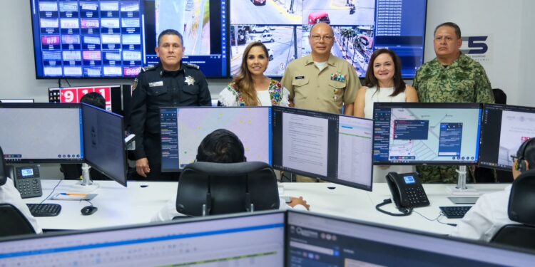 Supervisan eficacia de la tecnología y videovigilancia en Cozumel a través de interacción entre el C2 de Cozumel y el subcentro regional del C5 de la SSC