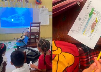 En el marco de la Octava Semana Estatal de la Tortuga Marina imparten platica en escuelas de Isla Mujeres