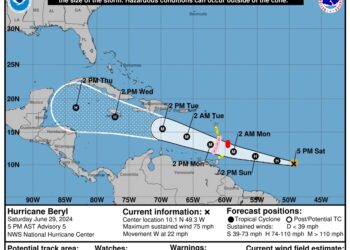 Beryl ya es huracán categoría 1