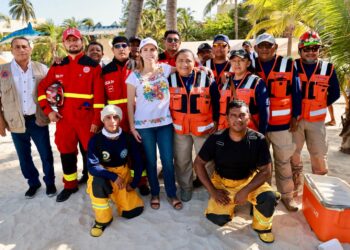 Refuerzan vigilancia en las playas a través del Operativo Vacacional de Verano en Isla Mujeres