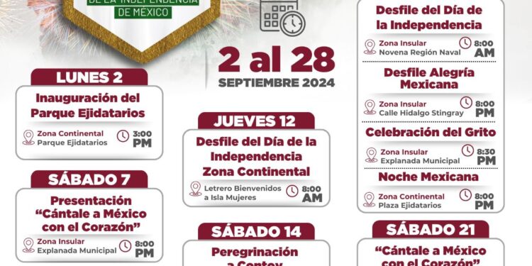 Gobierno de Isla Mujeres lanza programa de actividades con motivo de las Fiestas Patrias