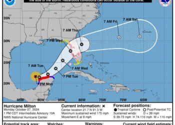 Pide Gobernadora estar pendiente del desarrollo y trayectoria del huracán Milton