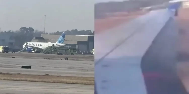 Evacúan vuelo de Houston a Nueva York tras incendiarse ala del avión durante despegue