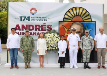 Conmemoran autoridades de Cancún 174 Aniversario luctuoso de Andrés Quintana Roo